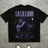 La La Land Vintage Movie Poster Graphic T-Shirt Short Sleeve Graphic T-shirts for All-Season Unisex