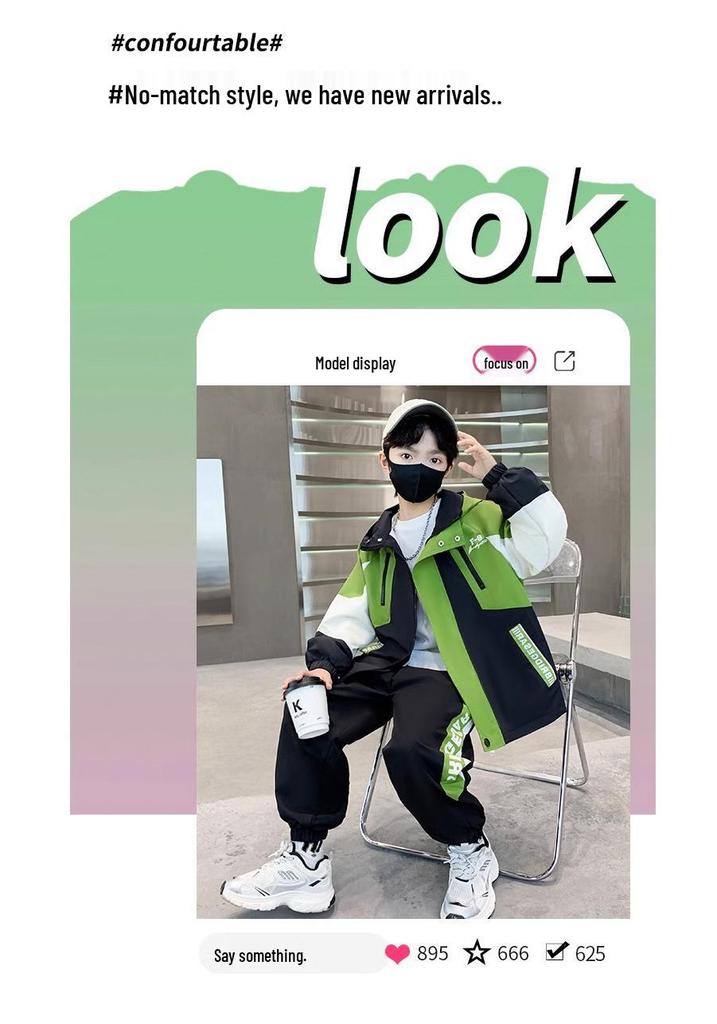 Boys' Trendy Cool Set - 2025 Spring and Autumn Sportswear for Big Kids