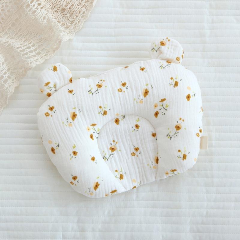 Soft & Breathable Baby Pillow Multi-pattern Pillow Essential Support for Delicate Necks & Heads Used for All Seasons-