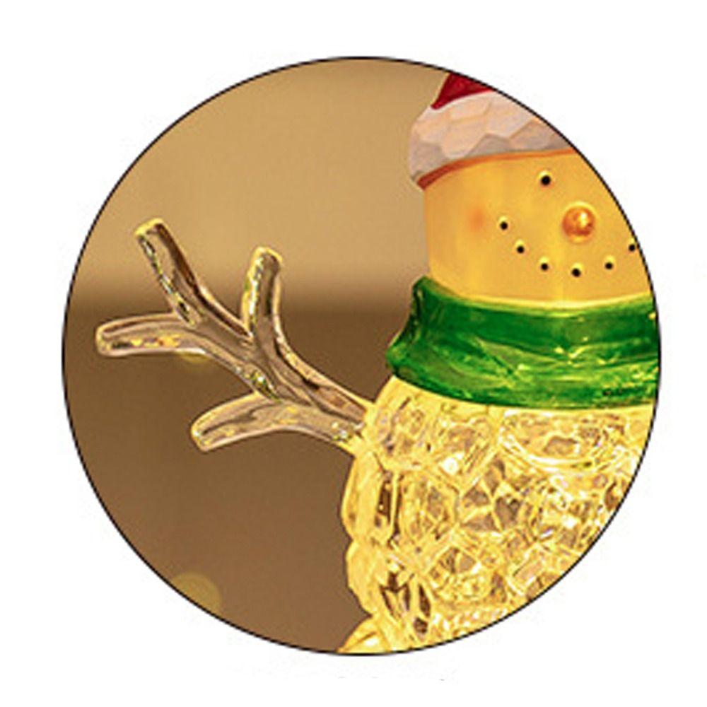 Handicraft Snowman Nightlight Cute Miniature Figurine Sculptures Glowing Snowman Statue  New Year