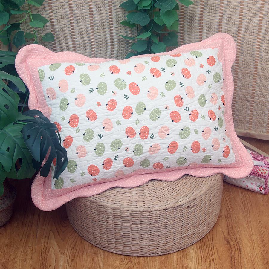 

Pure Cotton Twill Pillowcase Children s Countryside Style Quilted Soft and Comfortable Skin Friendly Bedroom Bedding Pillowcase 40x60cm