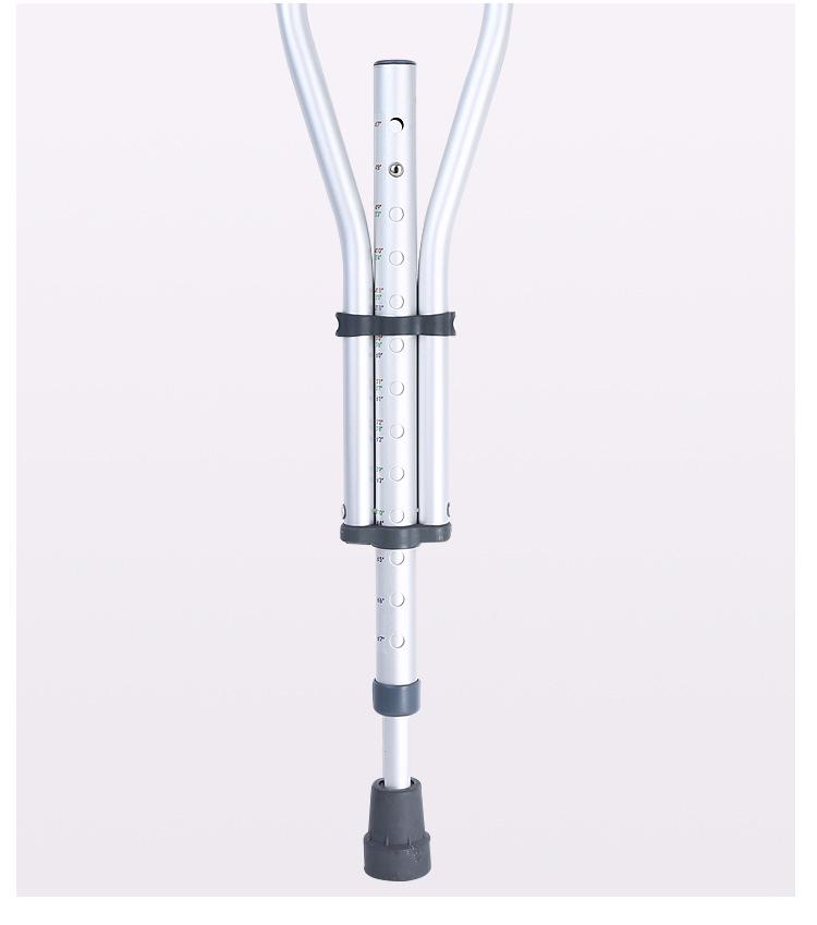 Aluminum Alloy 13-Level Adjustable Folding Crutches for Elderly