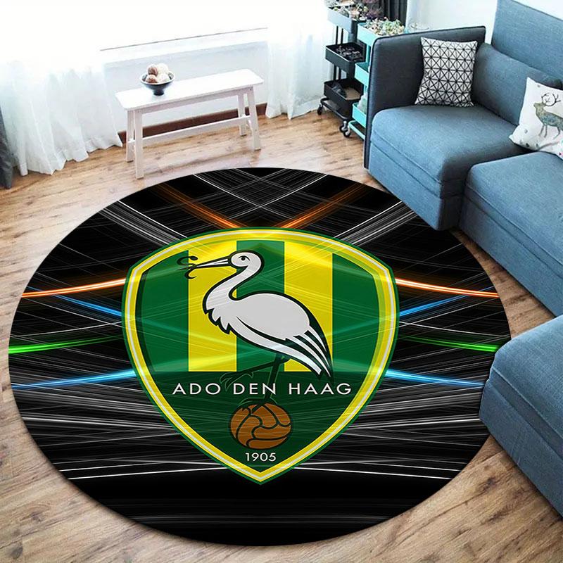 ADO Den Haag Round Area Rug,Carpet Rug for Living Room Bedroom Sofa Playroom Decor,Non-slip Floor Mat