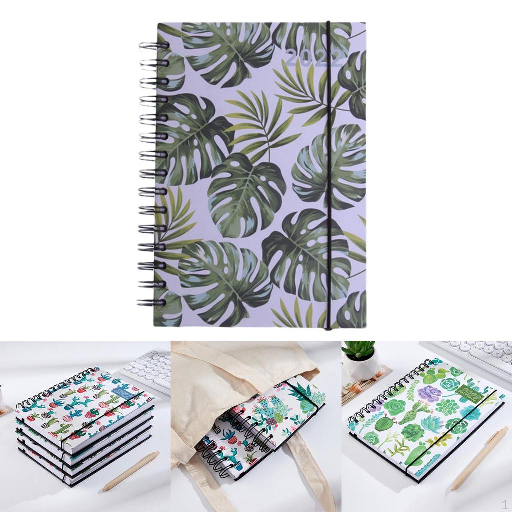 22 Planner Spiral Notebook,165 Sheet Paper Pads,Notepad,Daily Business Writing Pads Schedule Book