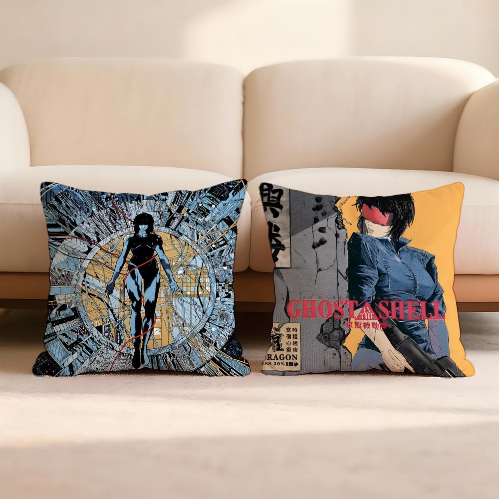 G-Ghost in the S-Shell Cushion Cover Home & Car Multi-Scene Pillow Cover - Reversible, Soft & Durable for Daily Use