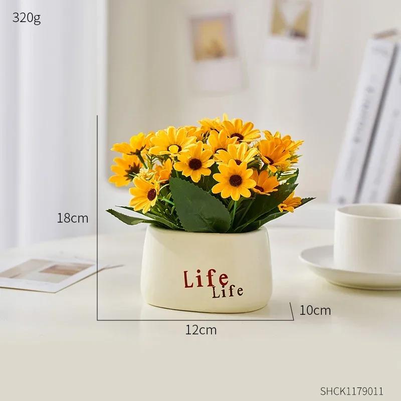 Rośliny artystyczne do dekoracji Akcesoria do dekoracji domu Wystrój pokoju Dekoracja ślubna Sztuczny kwiat Bonsai na biurko Rękodzieło