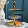 Diamond Painting Round Serving Tray 3-Tiered Dessert Candy Display Tower Tiered Serving Trays for Pastry Dessert Candy Fruit Tea