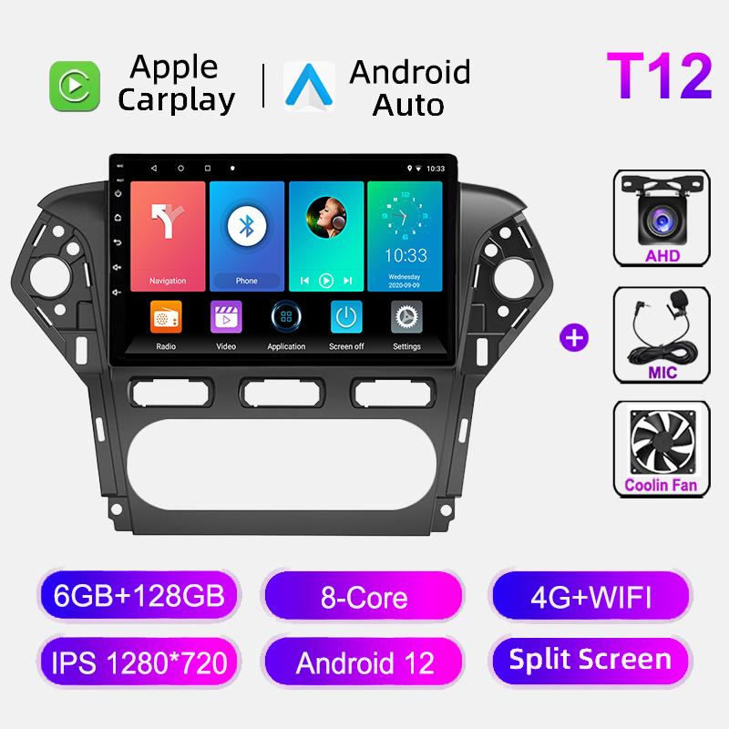 For Ford Mondeo 4 2011-2013 Car Radio GPS Navigation Android Auto Stereo Video Multimedia Player Carplay Head Unit Autoradio