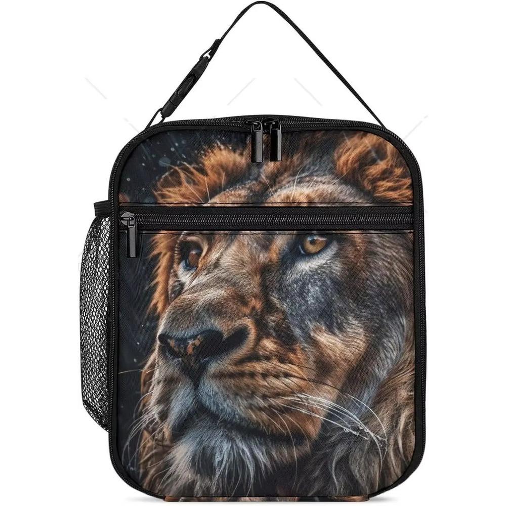 Animal Lion Cooler Insulated Lunch Bag for Women Men Adults Portable Reusable Laige Capacity Cool Bag Lunch Box for Work