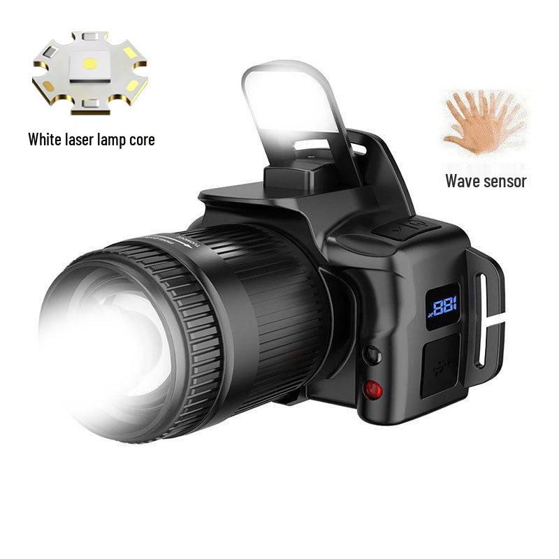 Cross-Border LED Headlamp: Long-Lasting, Rotatable Zoom, Multifunctional for Outdoor Fishing & Emergencies.