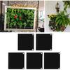 Vertical Garden Wall Hanging Planter with 3 Pockets 5Pcs Plant Growing Bags Wall Mounted Degradable 3Pockets Planter Garden Accessory Wall Mounted