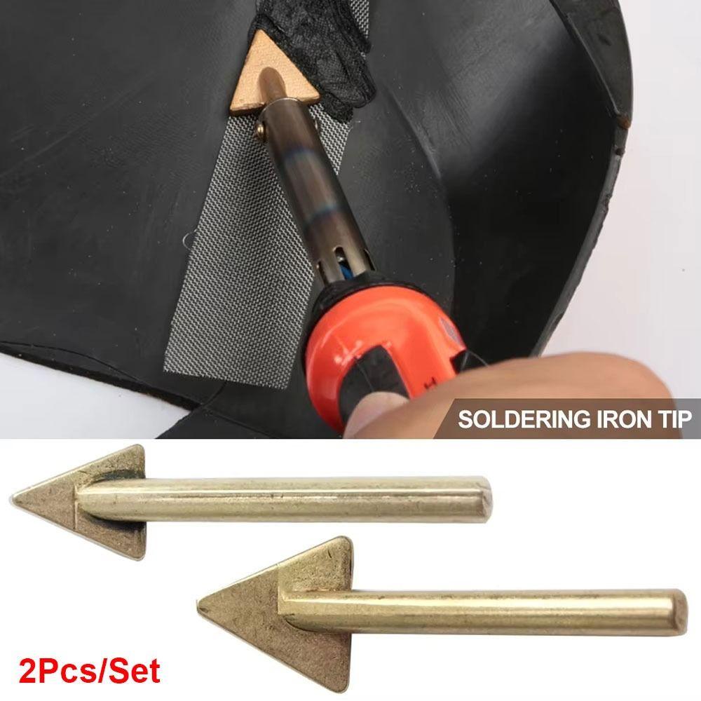 2Pcs/Set 80W Soldering Iron Tips Triangular Smoothing Head Welding Tips Welding Repair Tool