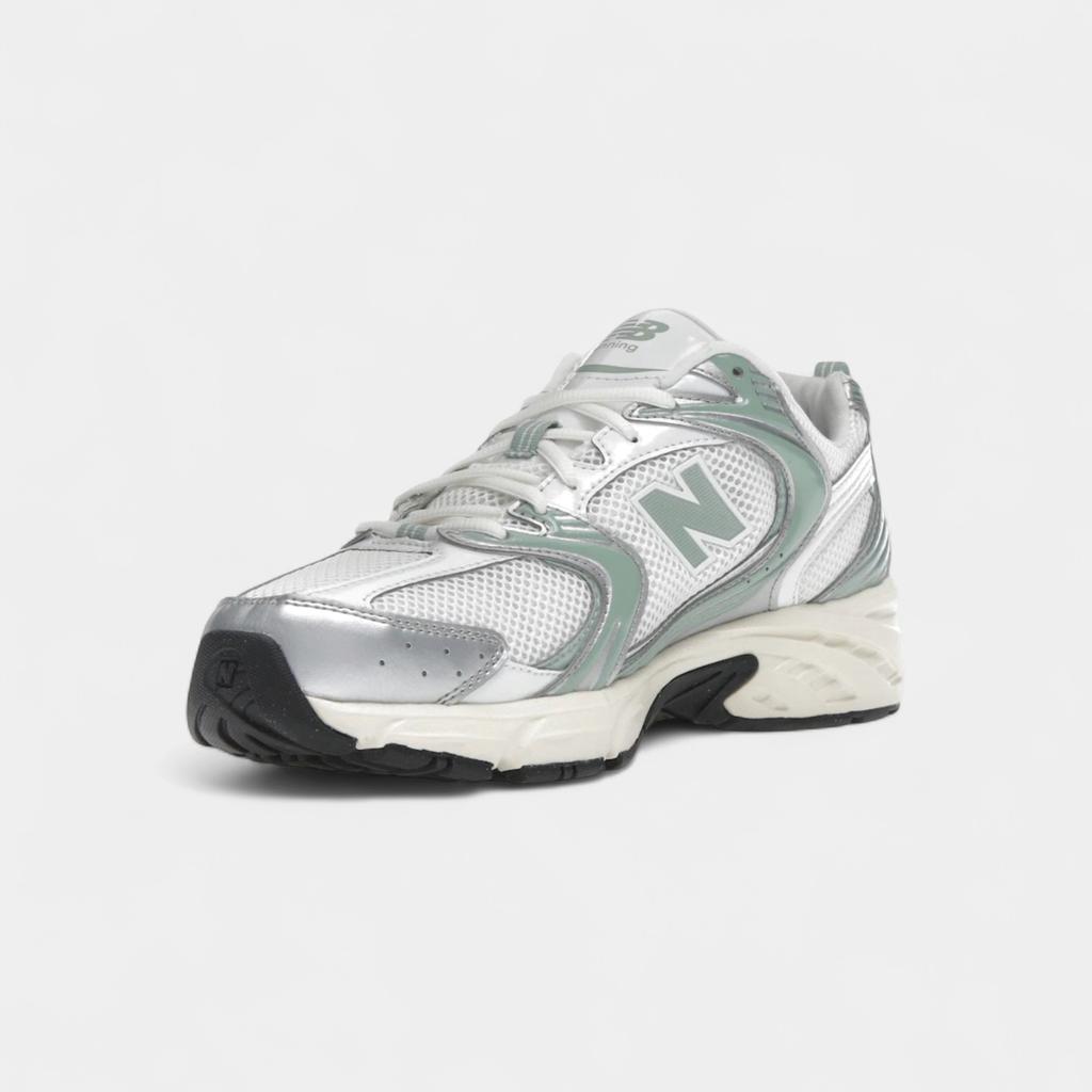 New Balance 530 Silver Metallic Mosaic Green