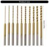 10Pcs Mini  Twist Drill Bit Set Speed Steel  Mini Engraving Drill Bits Set Tiny Drill Bit Set for DIY & Craft Projects