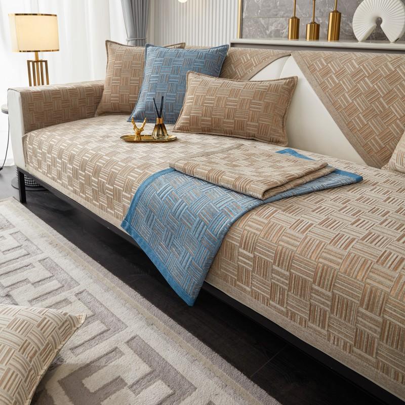 

Подушка для дивана из синели, жаккардовая подушка для дивана, универсальная подушка для дивана на четыре сезона, современная простая нескользящая подушка 70*70cm