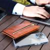 AGILITY Affa "Divise" Long Wallet, Ultra-Thin, Compact, and Short, Genuine Leather, Minimalist Design for Men and Women