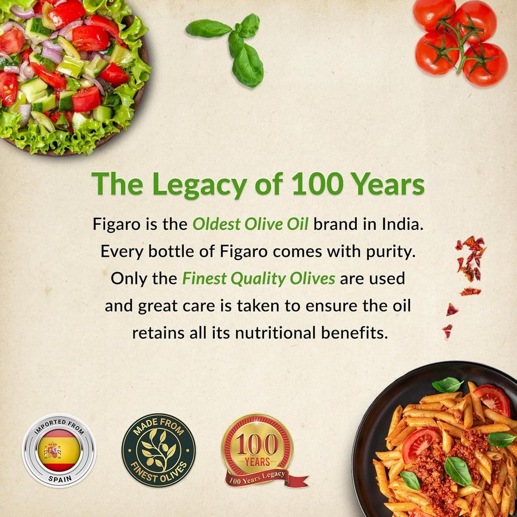 Fígaro Extra Virgin Olive Oil 100 ml Pack of 1 For Cooking Salad Dressings Dips & Marinades