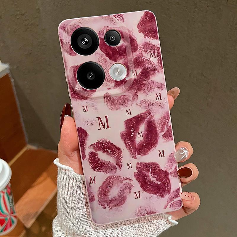 Cool Kiss Lips Print Case For Xiaomi 13T Pro Redmi Note 15 Pro 4G Redmi Note 14 13 Pro+ 5G Leather Texture Silicone Cover