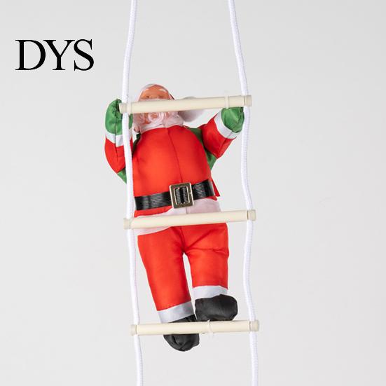 Climbing Santa Claus Decoration Plush Ladder Decoration, Cute Christmas Doll Hanging Ornament with for Xmas Tree, Holiday Window, Party Decor
