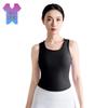 Women's High Elastic Round Neck Yoga Tank Top with Fixed Cup
