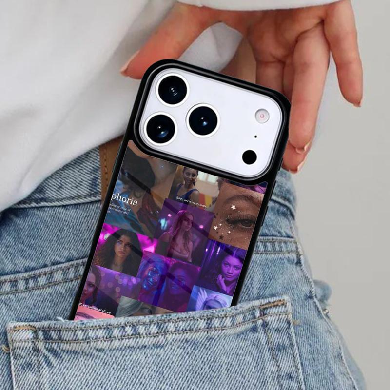 American TV Series Euphoria Luxury Phone Case for iPhone 16e 15 14 13 12 17 Pro Max Plus Air 17pro Cover Coque