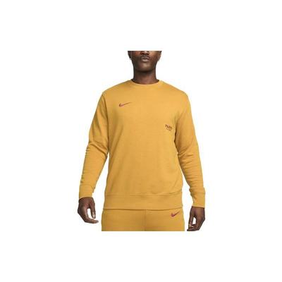 Paris Saint-Germain İşlemeli Logolu Bisiklet Yaka Sweatshirt Erkek Sweatshirt Altın Rengi DX8786-727