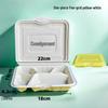 JingJingRS Disposable 5-Compartment Meal Boxes with Attached Lids