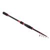 Telescopic Fishing Rod Carbon Fiber Fishing Pole with Stainless Steel Swivel Guide for Outdoor Angling 2.4m