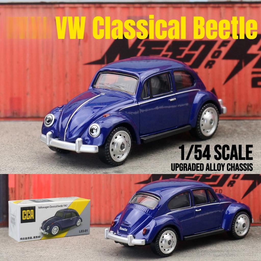 1/54 Scale Beetle Toy Car Model CCA MSZ 1:64 Diecast Miniature Free Wheels Collection Suitable for Hot Wheels Gift Kid