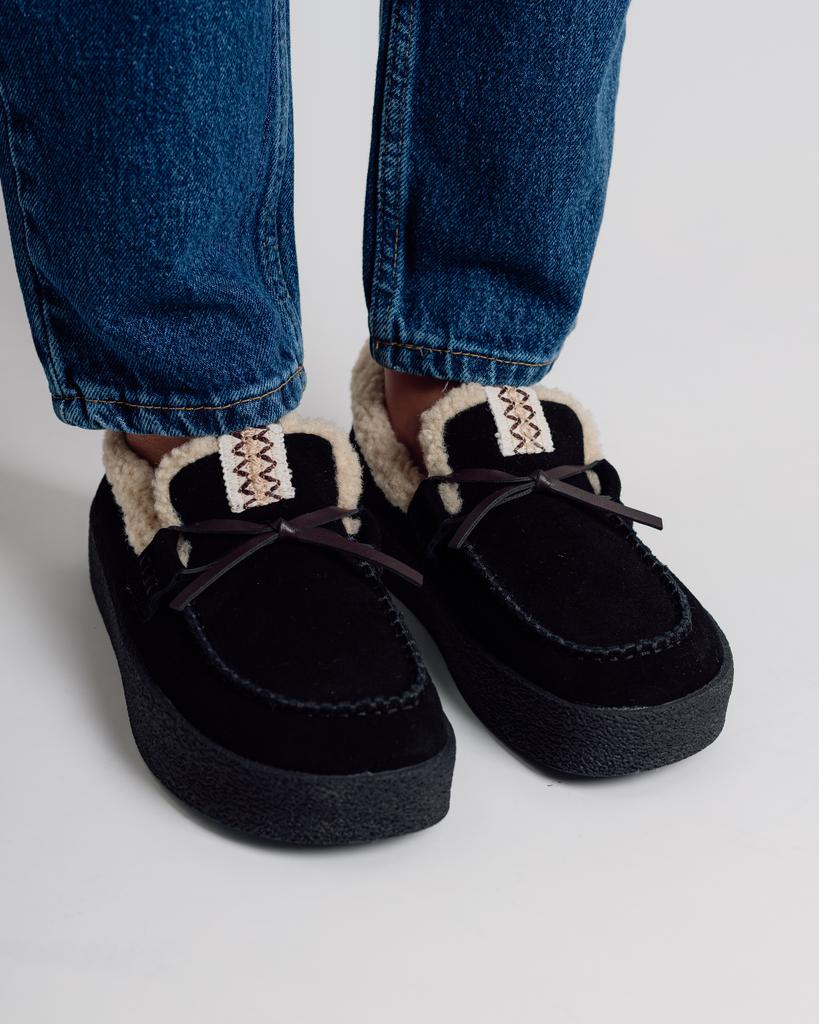 Ghete de iarnă Suny Liana 6580 36 negru piele întoarsă blană