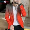 Cozy Up Men New Gradient Suit Blazer Korean Style Slim Fit Casual  Fashion Trend Dress Jacket