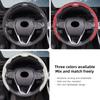 Car Leather Steering Wheel Sleeve Breathable Grip Handle Cover For Jeep Renegade Wagoneer Avenger Recon Wrangler JK Valve Stem ANT1