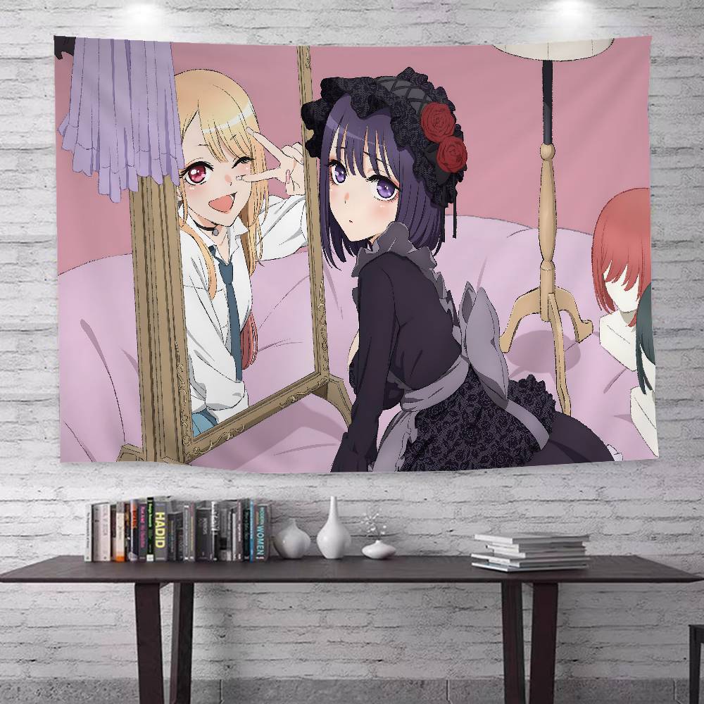 My Dress Up Darling Anime DIY Wall Tapestry Hippie Flower Wall Carpets Dorm Decor Wall Art for Modern Manga  Stylish Aesthetic