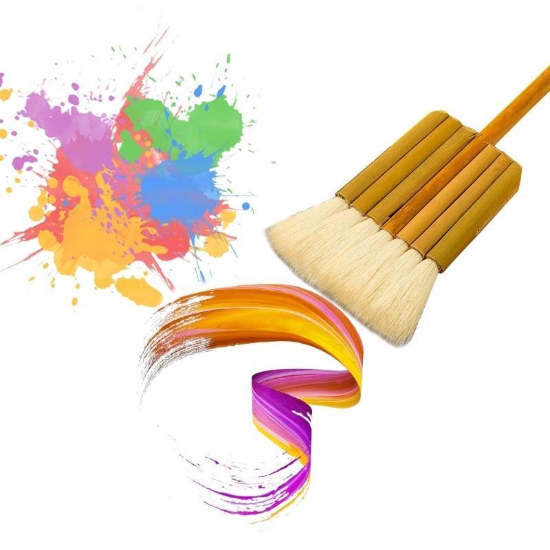 W89C Hake Brush 3/4/5/6/7 Tubes Sheep Hair Painting Brush for Pottery Ceramic