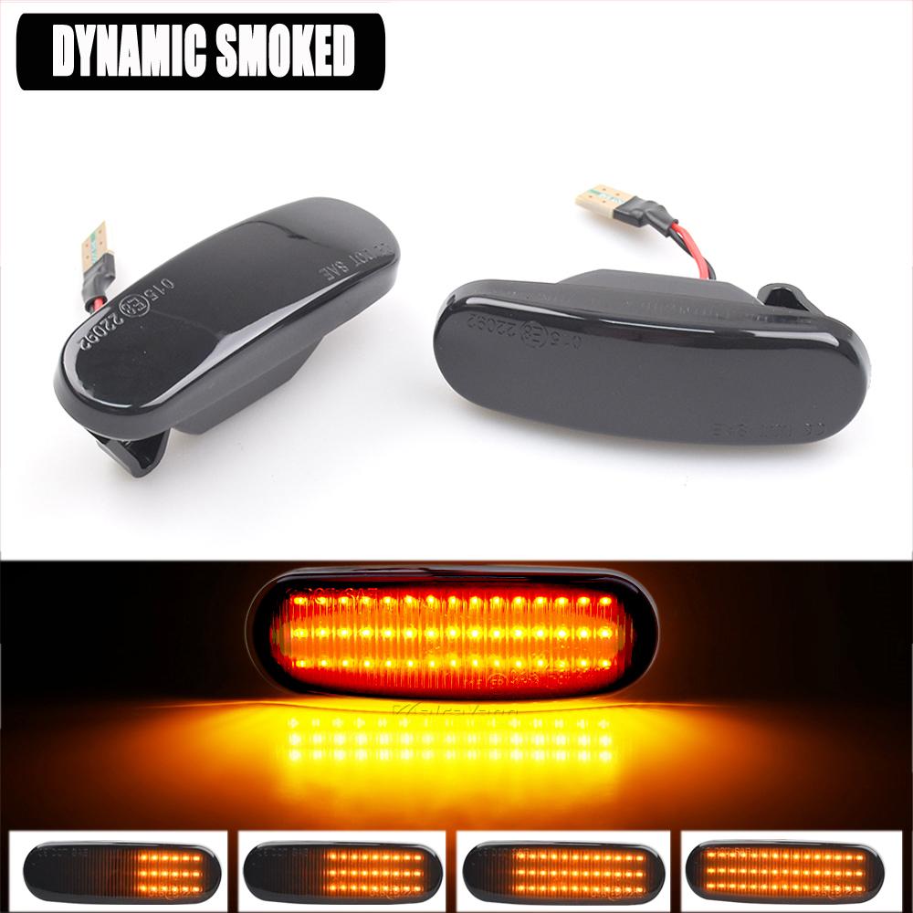 2 ks pro Fiat Panda 169 Grande Punto Včetně. Evo Doblo Fiorino Linea Idea Dynamic LED boční obrysové světlo opakovač