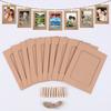 10Pcs Paper Photo Frame Set With Wooden Clips and Rope Hanging Photo Display Banner DIY Home Birthday Wedding Party Decor