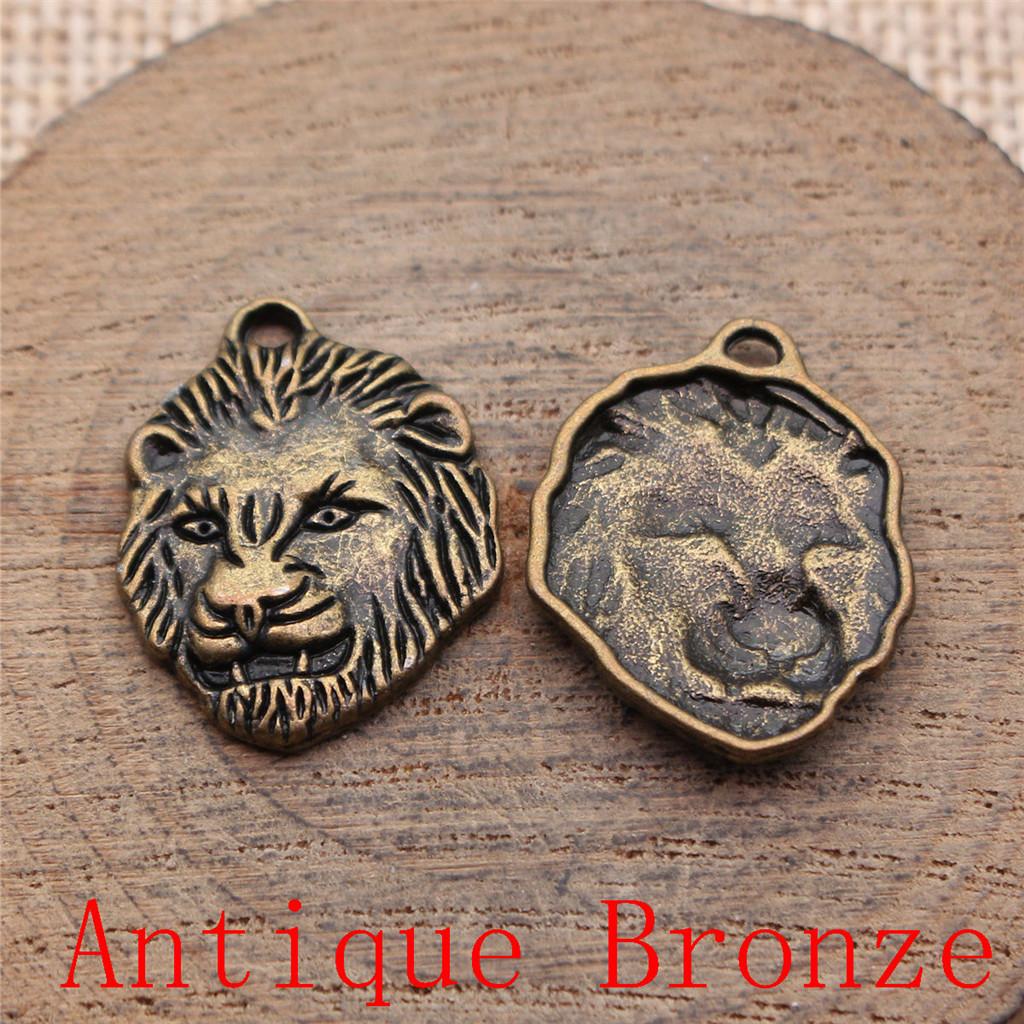 Tiger Lion Wolf Fox Charms Pendant For Bracelet Necklace Jewelry Making Craft Findings