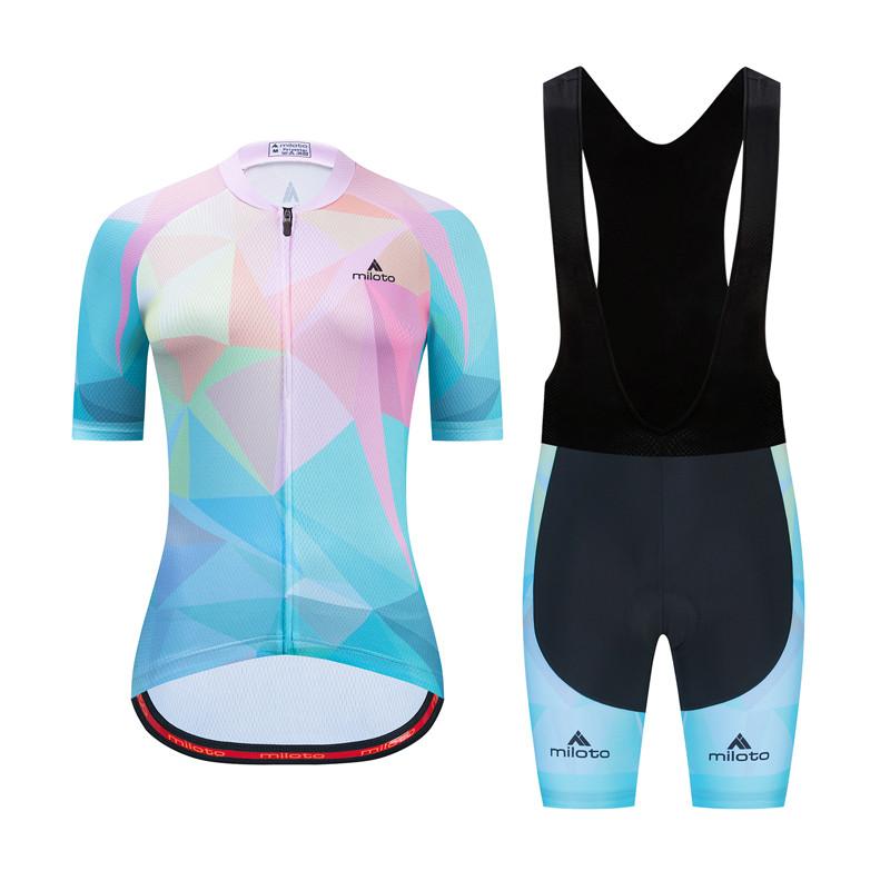 Sneldrogende Fietsshirt Set voor Dames, Korte Mouw, Dames Fietskleding, Vrijetijds Fietskleding, MTB Kleding, 2026 Zomer Ademend Fietspak Set