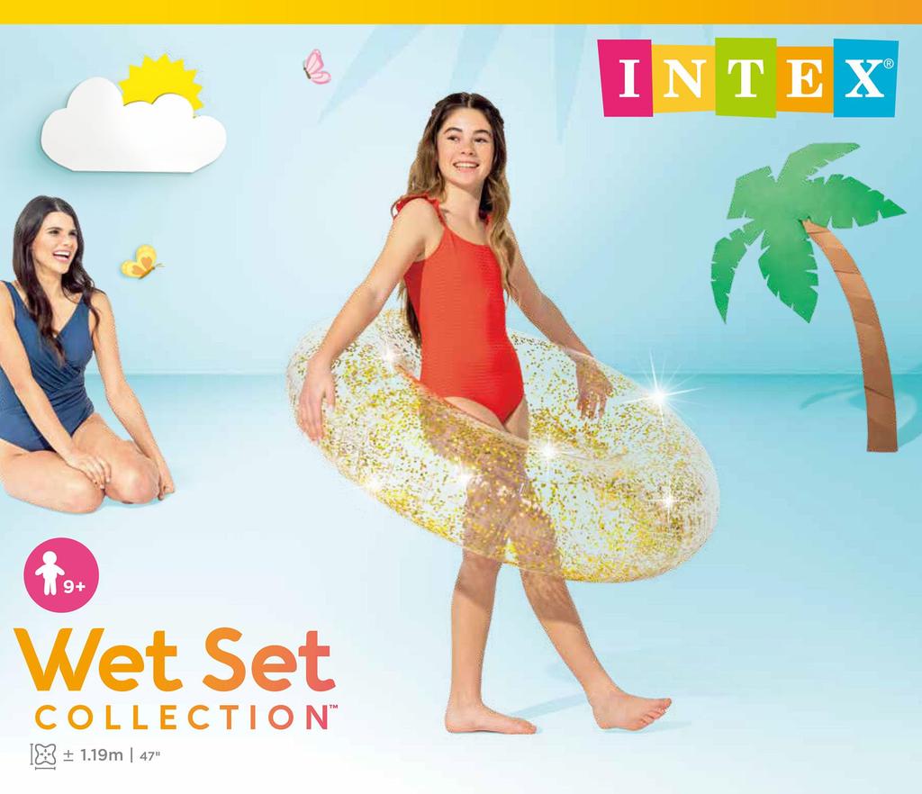 INTEX Transparent Glitter Tube 119cm 56274 cannot be Japanese Float, Diameter, (Color specified) [Official Product]