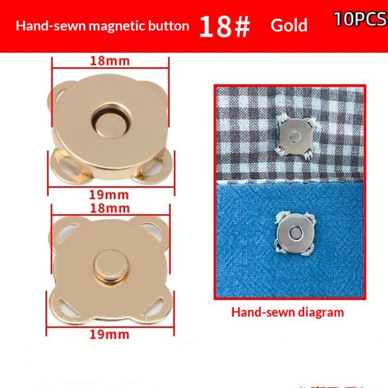 10 Sets Mini Adsorption Buckle Bags Magnetic Snap Button Fasteners Clasps Buttons Handbag Purse Wallet Craft Bag Parts