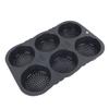 6 Cavity Hamburger Bun Mould Foldable Reusable Bread Mould ‑40 Fahrenheit  to +446 Fahrenheit  Heat Resistance Baking