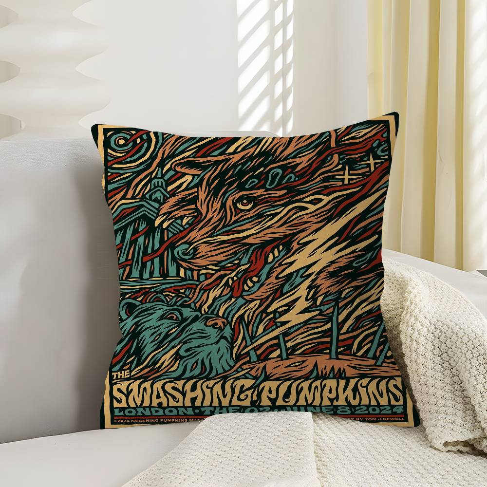 

Classic Alternative Rock Band TThe SSmashing PPumpkins Cushion Sofa Cushions Decorative Throw Pillows Home Pillowcover 30x30 cm