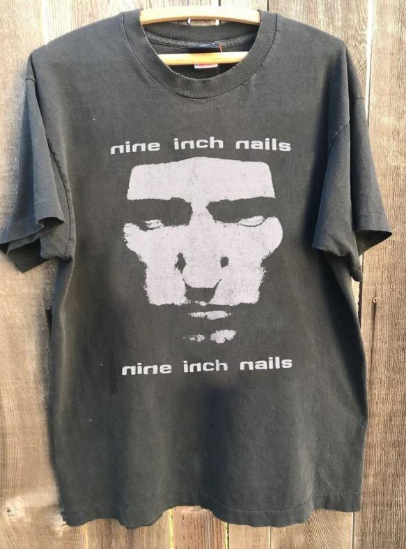 Nine Inch Nails Industrial Metal Band charcoal Tee QT5860 XL