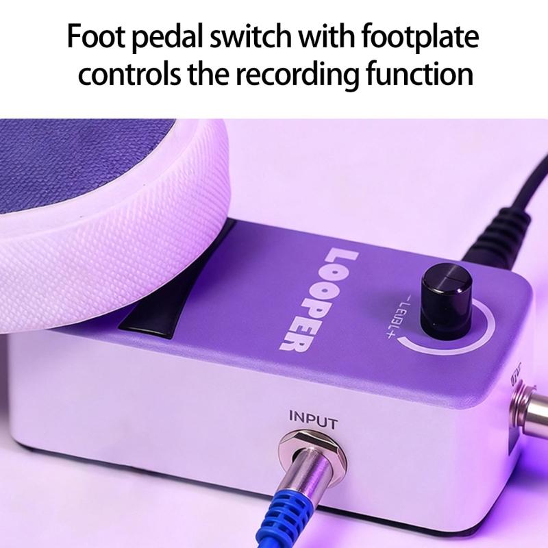 Portable Guitar Looper Pedal Touch Recording Zinc Alloy Body Suitable for Musicians Practice Performances and Creation