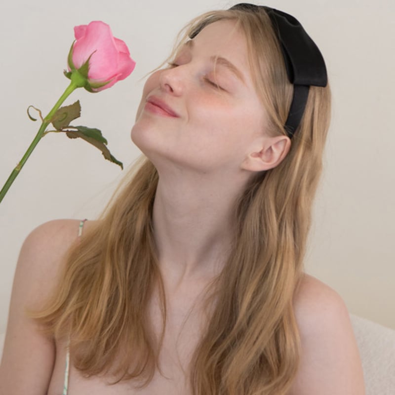 FANTASTIC PLANET black satin ribbon hairband