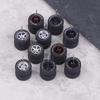 1 Pair Of 1/64 Off-Road Wheels 15Mm Dia Rubber Tires + Wheel 1:64 Model Car Suv Modified Parts For Remote Control Car