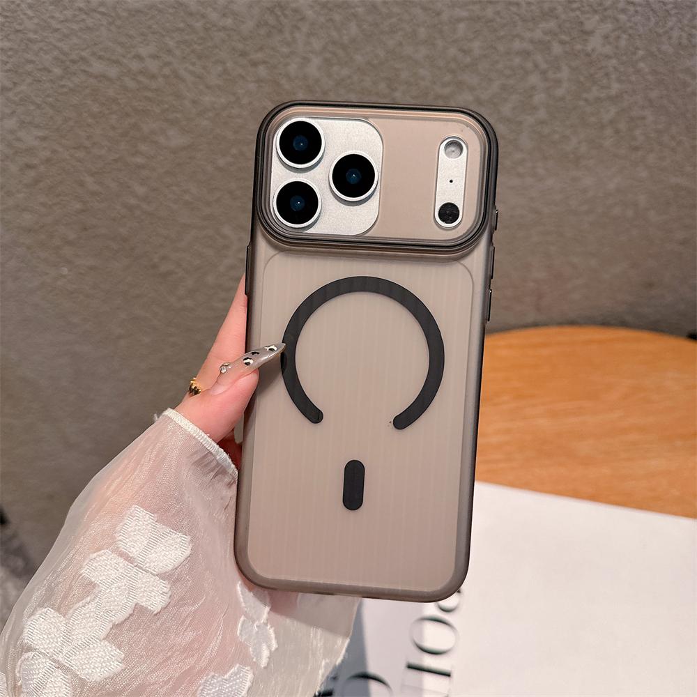 

Matte Corrugated For Magsafe Magnetic Wireless Charging Case For iPhone 17 16 15 14 13 12 11 Pro Max Plus Air Transparent Cover iPhone 14