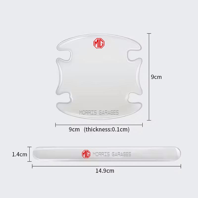 8pcs Car Door Handle Transparent Protection Exterior Door Bowl Sticker For MG HS 2022 ZST ZS MG3 MG5 MG6 MG7 GT GS Hector ZX EZS bfl2
