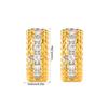 Hot-selling European and American Round Copper-inlaid Zircon Earrings, Casual Temperament Design Sense C-shaped Earrings Are Suitable for Daily Use