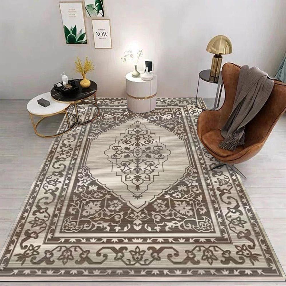 American Bohemian Style Retro Carpet Living Room Sofa Bedroom Study Kitchen Entrance Rug Non-slip Light Luxury Home Decor Mat